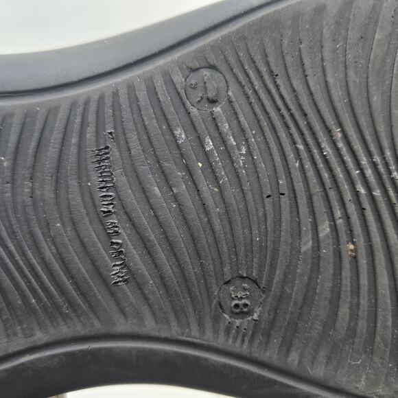 RIEKER Daisy Green Antistress Leather Sandals Closed Toe Rainbow Strap Sz 38 7.5 - Picture 6 of 6